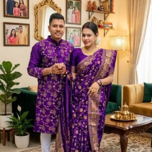 sharee panjabi couple dress with blouse piece5