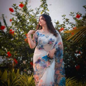 চান্দেরী সিল্ক ডিজিটাল প্রিন্ট শাড়ি5